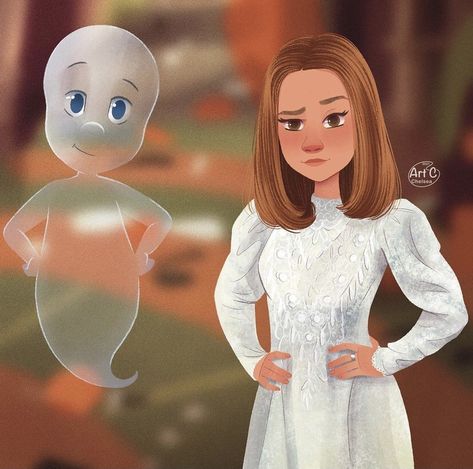 Casper Fanart, Casper 1995, Mystery Tv Shows, Thomas Kinkade Paintings, Cartoon Wedding, Kinkade Paintings, Ghost Movies, Baskets Ideas, Ipad Pro Art