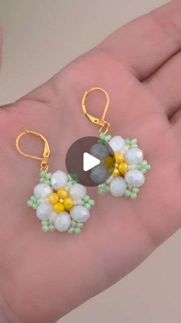 Bead Lot on Instagram: "Easy DIY Crystal Beads Earrings Making: Daisy Flower Earrings Design Idea | Beaded Flower Jewellery Design with Beads & Thread.   Full How to Make Beaded Earrings Tutorial:  https://youtu.be/Pp8ZW34R9as?si=FeJON73GhBzbL_fL  YouTube channel: @ beadlot  #daisyearrings #crystalearrings #earringtutorial #beadsjewelrymaking #beadedearrings #flowerjewellery #flowerjewelry #handmadejewelry #easybeadedearrings #earringdesign #diyjewelrymaking #diyjewelry #jewelrymaking #beadsjewelry #earringfashion #fashionjewelry #fashionjewellery #beadsearrings #howtomakejewelry" Easy Beaded Earrings Diy, Beaded Daisy Earrings, Make Beaded Earrings, Beaded Earrings Tutorial, Flower Jewelry Designs, Earrings Tutorial, Earrings Making, Thread Jewellery, Earrings Design