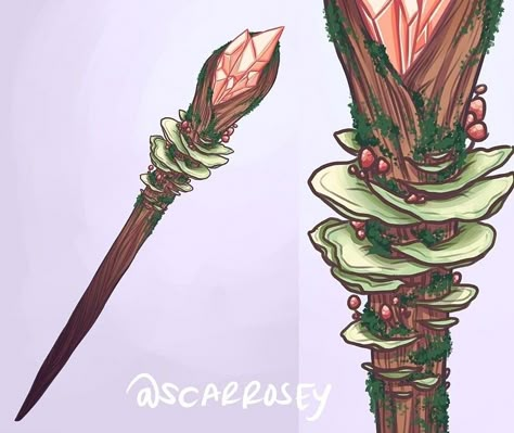 Love how the crystal is embedded in the staff. Druid Oc, Tiefling Druid, Dragon Staff, Staff Magic, Dnd Druid, Wizard Staff, Fantasy Map Making, Elf Druid, Wood Elf