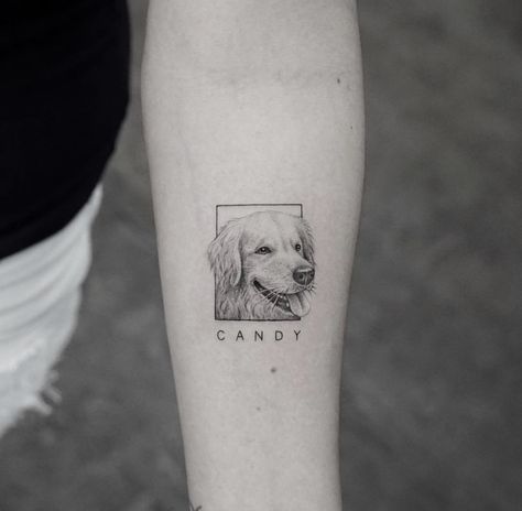 Tattoo Silhouette, Tatoo Dog, Dog Portrait Tattoo, Cute Animal Tattoos, Tier Tattoo, Dog Memorial Tattoos, Inner Forearm Tattoo, Memorial Tattoos, Dog Tattoo