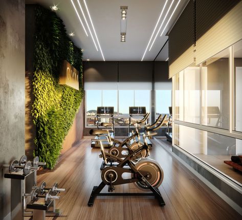 CGarchitect - Professional 3D Architectural Visualization User Community | Gym - Bona Studio 3D Half Garage Gym Ideas, Personal Training Studio Design, Half Garage Gym, Best Home Gym Setup, Garage Gym Design, Mini Gym At Home, Garage Gym Ideas, Luxury Gym, Home Gym Setup