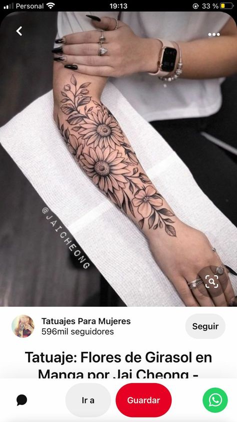 Wrap Around Wrist Tattoos, Pretty Flower Tattoos, Stylish Tattoo, Tattoos For Women Flowers, Floral Tattoo Sleeve, Forearm Tattoo Women, Pretty Tattoos For Women, Leg Tattoos Women, Beautiful Tattoo