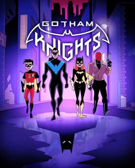 Nightwing Robin, New Batman Adventures, Dc Comics Poster, Batman Meme, Batman Painting, Batman Adventures, Robin Comics, Gotham Knights, The New Batman