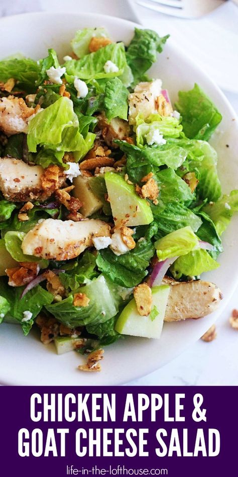 Apple Goat Cheese Salad, Goat Cheese Chicken, Apple Goat Cheese, Nordstrom Cafe, Cajun Chicken Salad, Chicken And Cheese Recipes, Cheese Salad Recipes, Goat Cheese Stuffed Chicken, Fancy Salads