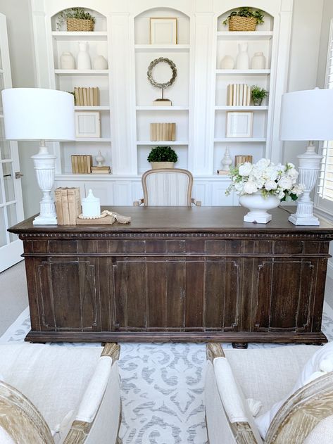 Country Style Office, French Country Office, Country Office, Traditional Home Office, My Texas House, French Country Living Room, Texas House, Country Decorating, Office Makeover