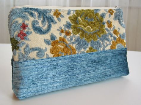 Vintage Cut Velvet Fabric Clutch | I used a vintage floral c… | Flickr Upholstery Fabric Projects, Upholstry Fabric, Cut Velvet Upholstery, Upholstery Bag, Upholstery Fabric Samples, Fabric Clutch, Diy Bags Purses, Velvet Upholstery Fabric, Fabric Purses