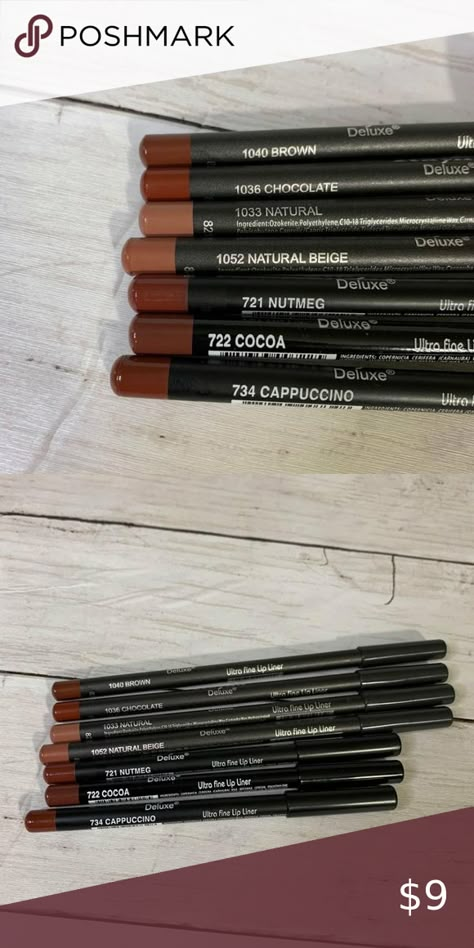 (7) italia deluxe lip liners NEUTRAL BROWNS 2.0 Italia Lip Liner, Brown Lip Liner, Italia Deluxe, Makeup Drawing, Lip Liners, Lip Combo, Brown Chocolate, Lip Liner, Glow Up?