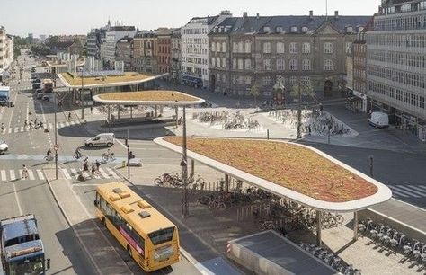 Cobe Architects, Transport Hub, Bus Terminal, U Bahn, Pedestrian Bridge, Urban Spaces, Bus Station, Copenhagen Denmark, Bus Stop