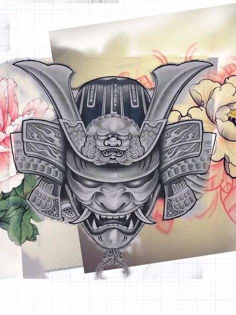 Samurai Helmet Tattoo, Samurai Mask Tattoo, Samurai Warrior Tattoo, Guerriero Samurai, Japanese Tattoos For Men, Hannya Mask Tattoo, Helmet Tattoo, Samurai Tattoo Design, Japanese Dragon Tattoo