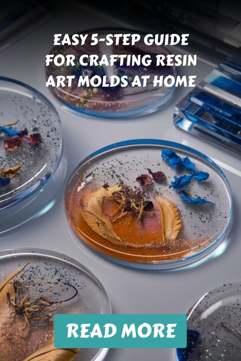 Guide for crafting resin art molds with decorative floral designs. Home Made Resin Molds, How To Do Epoxy Resin Crafts, Resin Materials For Beginners, How To Epoxy, How To Do Resin Art Tutorials, How To Make Resin Molds, Silicone Molds Crafts, Resin Tips And Tricks, Epoxy Resin Crafts For Beginners