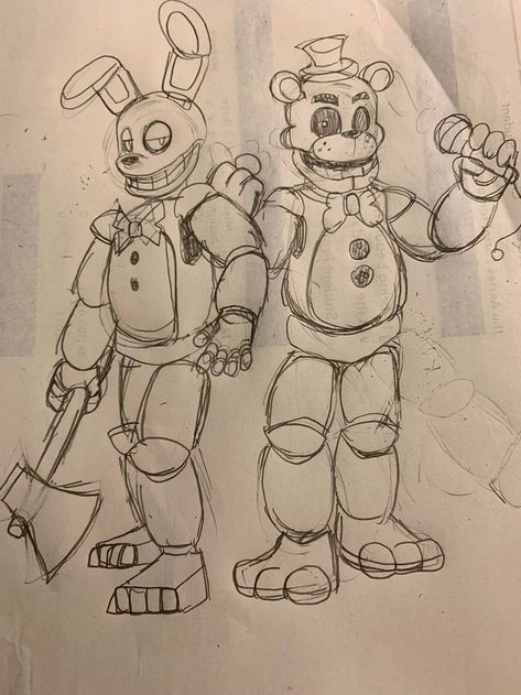 Fnaf Pencil Drawings, How To Draw Springtrap, Fnaf Animatronic Drawing Base, How To Draw Animatronics, Fnaf Sketches Easy, How To Draw Fnaf Characters, Fnaf Sketches Art, How To Draw Fnaf, Spring Bonnie And Fredbear