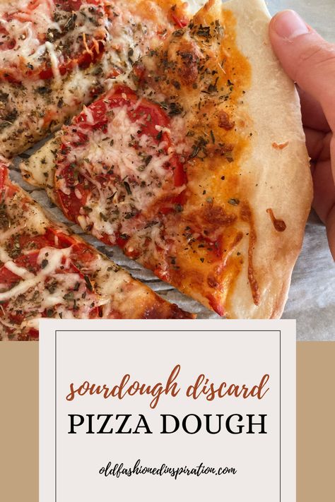 Sourdough Discard Pizza has a golden, chewy crust that makes the best base for gooey melted cheese and sweet tomato sauce. With only 5 ingredients, this dough comes together quickly making it an easy meal for busy nights. Your pizza nights will never be the same after you try this recipe. 🙂 Pizza Dough Recipe Sourdough Discard, Sourdough Starter Pizza Crust, Sourdough Discard Pizza Dough Recipe, Sourdough Discard Recipes Pizza Dough, Same Day Sourdough Pizza Crust, Sourdough Pizza Dough Same Day, Sour Dough Discard Pizza, Overnight Sourdough Pizza Dough, Discard Pizza Crust