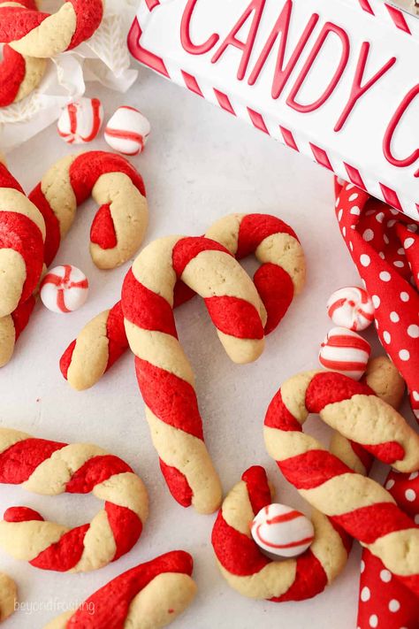 Easy Christmas Cookies, Christmas Cookie Bars, Christmas Sweet Treats, Christmas Boards, Easy Candy, Candy Cane Cookies, Christmas Baking Recipes, Christmas Cookies Easy, Soft Red