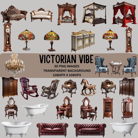 Home Library Ideas for The Ultimate Book Lover's Sanctuary Victorian Era Objects, Victorian Furniture Living Room, Victorian Era Architecture, Victorian Dollhouse Interior, Victorian Style Interior, Adventure Background, Victorian Dollhouse Furniture, Victorian Dollhouse Miniatures, Victorian Vibes