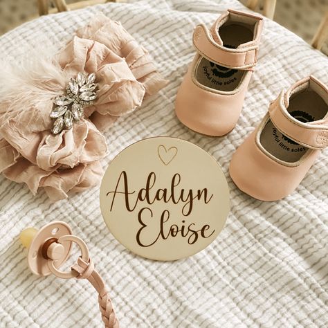 Personalized BabyName Wood Announcement Tiny Heart | Caden Lane Baby Wishes, Caden Lane, Personalized Swaddle Blanket, Personalized Swaddle, 1 Samuel, Pink Newborn, Personalized Newborn, Harper Lee, Pregnancy Announcements