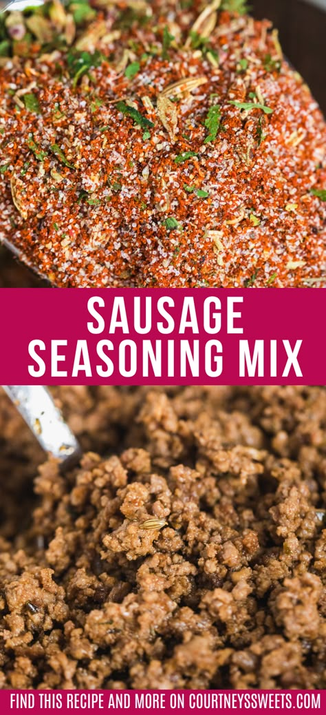 How To Make Sausage Out Of Ground Pork, Season Ground Pork For Sausage, Homemade Ground Pork Sausage, How To Season Ground Chicken Like Sausage, Homemade Ground Turkey Sausage, Making Sausage From Ground Turkey, Ground Pork To Sausage, Ground Sausage Seasoning, Diy Pork Sausage