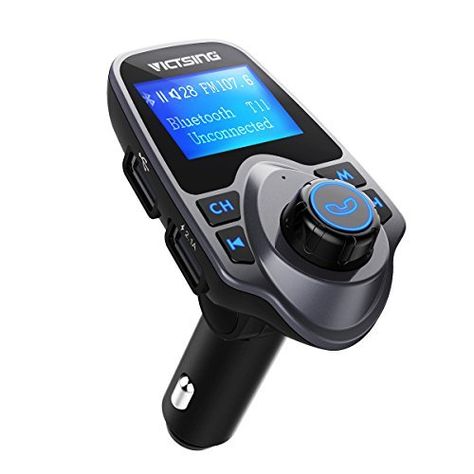 Nulaxy Wireless In-Car Bluetooth FM Transmitter Radio Adapter Car Kit with 1.44 Inch Display and USB Car Charger Samsung Ipad, Car Stereo Systems, Auto Radio, Bluetooth Transmitter, Car Kit, Car Bluetooth, Fm Transmitters, Mp3 Players, Support Telephone