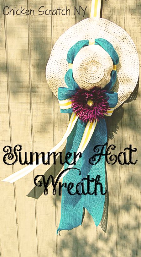 Diy Wreaths Easy, Straw Hat Crafts, Spring Wreath Tutorial, Hat Wreath, Spring Hats, Hat Summer, Patriotic Wreath, Wreath Tutorial, Summer Hat