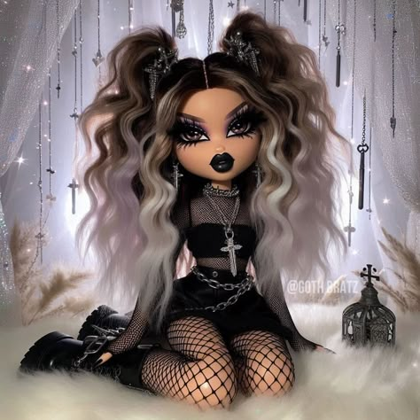 When you’re goth but girly 💕💕💕 #bratz #explorepage Goth Bratz Doll Aesthetic, Goth Bratz Doll, Goth Bratz, Staff Anime, Chola Style, Doll Aesthetic, Bratz Doll, Art Styles, Cartoon Art Styles