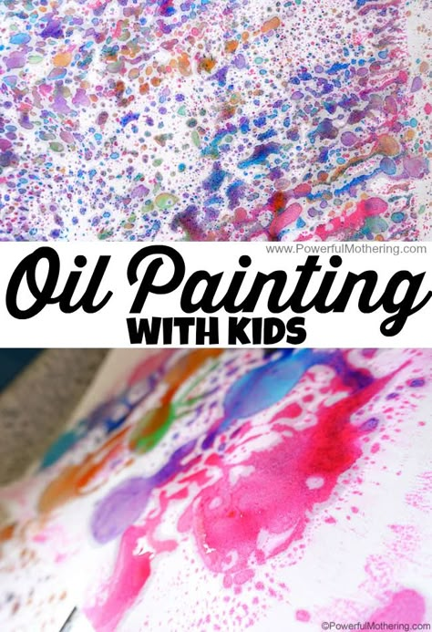 quick, easy and tons of fun!! #finemotor #preschool Oil Painting For Kids, Painting With Kids, Collaborative Art Projects, Messy Art, Painting Activities, Collaborative Art, Tableau Art, Art Activities For Kids, Art And Science