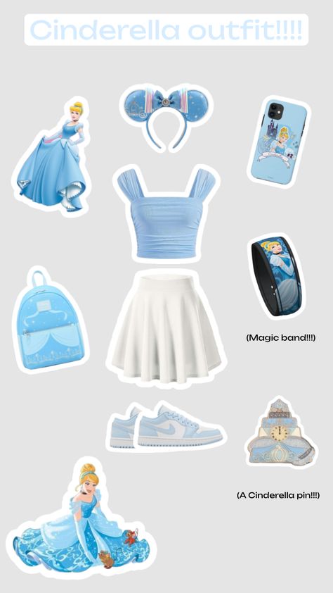 #disenyoutfit Disney Park Outfit, Disney Character Outfits, Disney Bound Outfits Casual, Disney Trip Outfits, Disney Honeymoon, Disney Princess Outfits, Cute Disney Outfits, Cute Vacation Outfits, Cinderella Disney