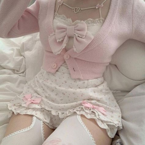 #fashion #outfit Angelcore Fashion, Cutesy Outfit, Kawaii Outfit Ideas, Kawaii Fashion Outfits, Pink Outfits, Really Cute Outfits, Kawaii Clothes, Girly Outfits, Character Outfits