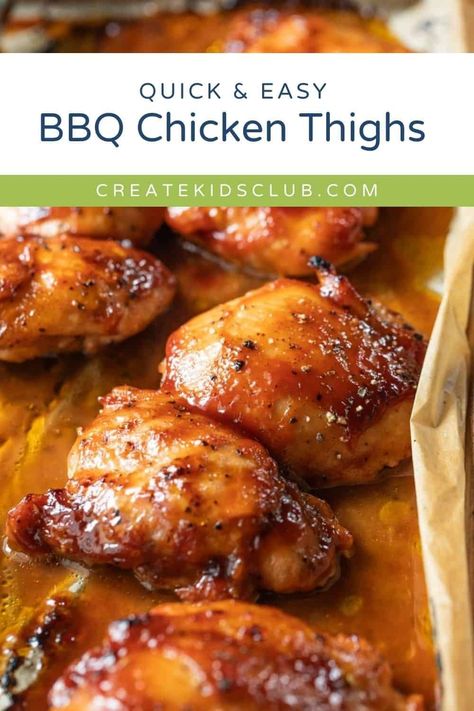 Our BBQ Chicken Thighs in the Oven is the perfect harmony of hot sauce and BBQ sauce that’s not only bursting with flavor but also incredibly easy to prepare. There’s nothing quite like the mouthwatering aroma of juicy boneless chicken thighs coated in a smoky barbecue sauce, roasting away in the oven. This recipe is fuss-free cooking, making it a go-to choice for busy weeknights or family gatherings where you want to impress without the stress. Oven Barbequed Chicken, Baked Chicken With Bbq Sauce, Barbecue Chicken In The Oven Boneless, Bbq Chicken In Oven Boneless, Easy Barbecue Chicken In The Oven, Barbecued Chicken Thighs, Boneless Skinless Chicken Thigh Recipes Bbq, Oven Barbeque Chicken Recipes, Oven Barbecue Chicken Thighs