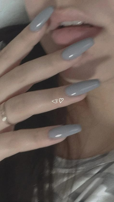 Grey Nails, Hello Nails, Grunge Nails, Pretty Gel Nails, Soft Nails, Best Acrylic Nails, Cute Acrylic Nails, Nails Inspo, Swag Nails