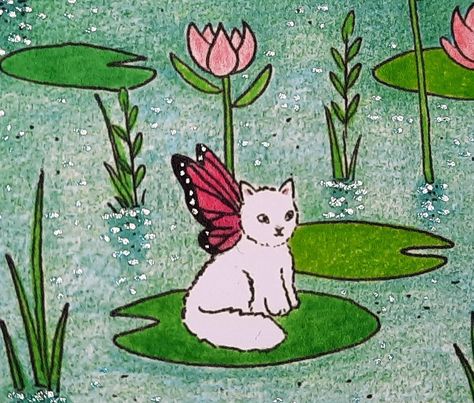 Fairy Kitten, Fairy Cat, Water Fairy, Arte Peculiar, Arte Van Gogh, Doodle Ideas, Glory Days, Wow Art, Funky Art