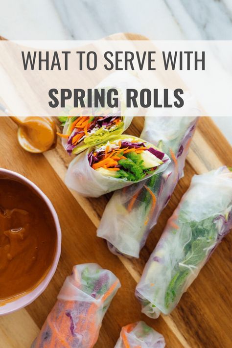 What to Serve with Spring Rolls (30 Best Dishes & More) – Happy Muncher Asian Spring Rolls, Fresh Spring Rolls Recipe, Spring Roll Wraps, Pork Spring Rolls, Thai Spring Rolls, Shrimp Spring Rolls, Rice Rolls, Chinese Bbq Pork, Vietnamese Spring Rolls