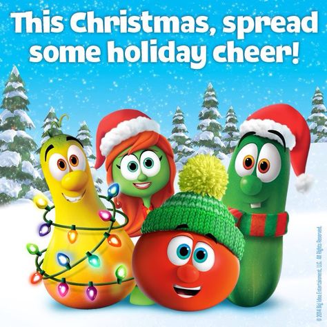 Veggietales; Christmas holiday cheer Veggie Tales Christmas, Veggietales Christmas, 7 Days Till Christmas, Veggie Tales Party, Kids Veggies, Christmas Jello Shots, Veggie Tales, Days Till Christmas, Christmas Decorations For Kids