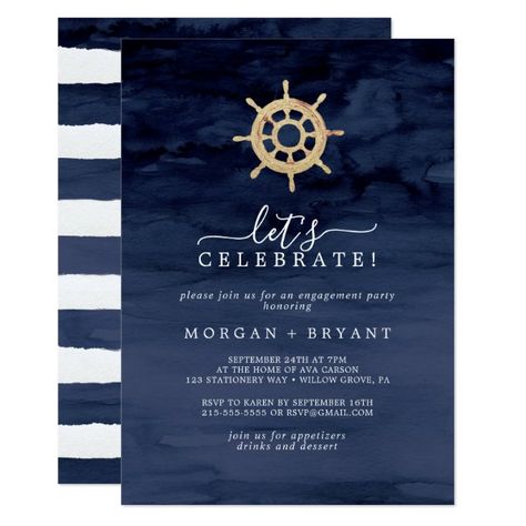 Beach Engagement Party, Ship Helm, Formal Wedding Invitation, Elegant Engagement Party, Wedding Invitation Stationary, Bachelorette Party Destinations, Elopement Invitation, Modern Nautical, Bachelorette Party Beach