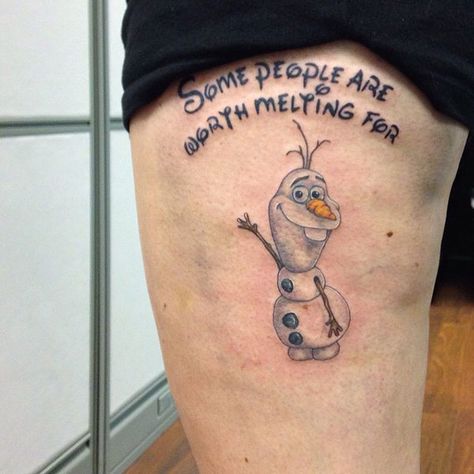 Frozen Tattoo, Let It Go Tattoo, Disney Tattoos Quotes, Tattoo Therapy, Tattoos For Dad Memorial, Frozen Merchandise, Go Tattoo, Cute Frozen, Rib Tattoos For Women