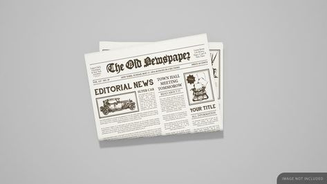 Newspaper Mockup, Folded Newspaper, Newspaper Fashion, City Paper, Messy Desk, Scientific Articles, Newspaper Cover, Zine Design, Paper Mockup