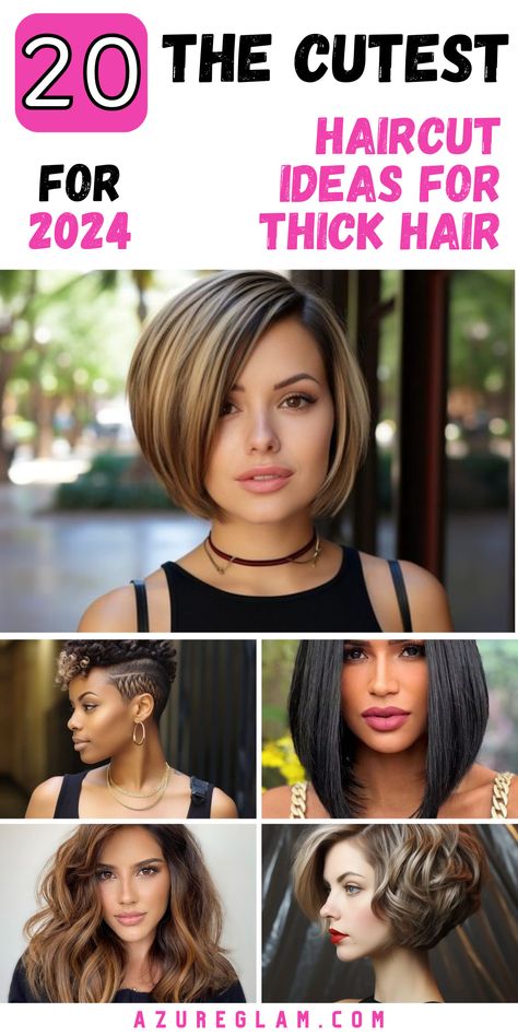 Chic 2024 Haircuts for Thick Hair: Styles for Every Season & Face Shape Caramel Hair Color Ideas, Thick Hair Bob Haircut, Caramel Hair Color, Shoulder Length Bob Haircut, Layered Thick Hair, Haircuts For Thick Hair, Course Hair, Thick Hair Styles Medium, Thick Hair Cuts