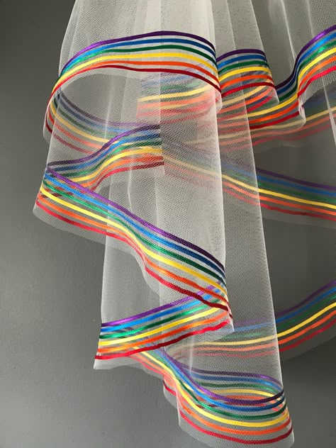 Rainbow veil coming soon #pride Rainbow Wedding Theme, Rainbow Wedding Dress, Lgbtq Funny, Rainbow Wedding, Rainbow Outfit, Lgbt Love, Pride Outfit, Rainbow Theme, Lesbian Wedding