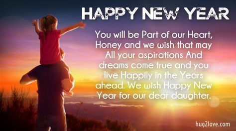 happy new year daughter Poems 2019 Happy New Year Daughter, New Year Greeting Messages, New Year Poem, Happy New Year Sms, Quotes Square, Wishes For Daughter, Daughter Poems, Happy New Year 2016, Funny New Year