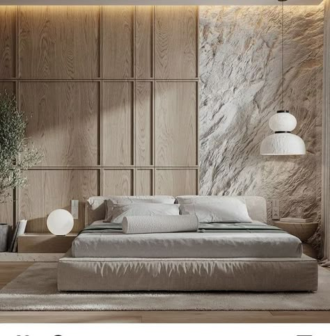 Wabisabi Bedroom, Bed Background, Japandi Bedroom Ideas, Bedroom Design Modern, Japandi Bedroom, Ideas Habitaciones, Zen Home Decor, Luxe Bedroom, Bedroom Interior Design Luxury