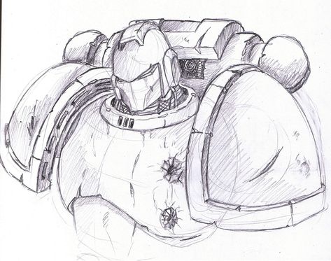 How To Draw Space Marines, Space Marine Drawing Reference, Space Marine Artwork, Warhammer 40k Sketch, Warhammer 40k Drawing, Warhammer Sketch, Space Marine Drawing, Warhammer Drawing, Warhammer 40k Space Marine