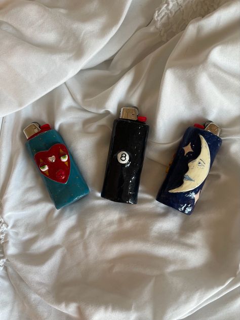 Cute Lighters, Clay Lighter, Bic Lighter, Lighter Case, Paper Craft Projects, Air Dry, Paper Craft, Craft Projects