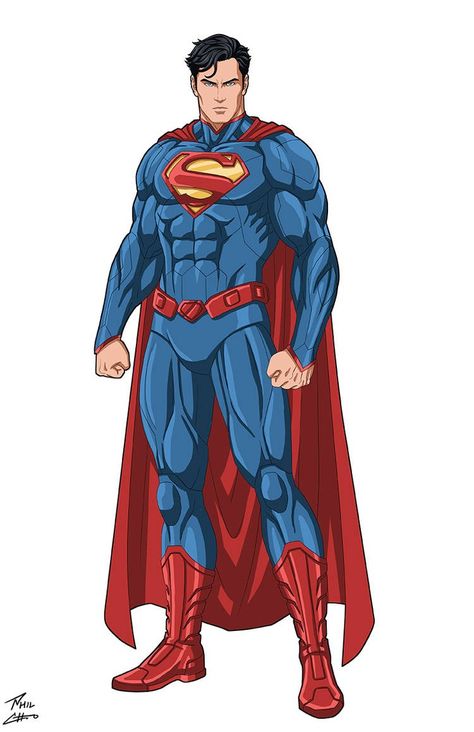 Superman (New 52) by Phil-Cho Phil Cho Superman, Phil Cho Batman, New 52 Superman, Superman New 52, Superman Anime, Superman Suit, Superman Characters, Superman Costume, Superman Pictures