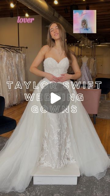 Bon Bon Belle Bridal Boutique on Instagram: "taylor swift inspired wedding gowns 🎶💗⁠ ⁠ patiently waiting for #thetorturedpoetsdepartment to come out.. which era is your favorite! ⁠ ⁠ book an appointment, link in bio ✨⁠ ⁠ | dresses at burlington location |⁠ ⁠ #wibride #engaged #chicagobride #wedding #2024bride #weddingdress #weddingdressshopping #bridalboutiquewi #midwestbridalshop #bride #bridal #mkebride #bonbonbelle #sayyestothedress #weddingdressinspo #pickaweddingdress #tagyourpartner #tagyourbestie #taylorswift #taylorswifteras #erastour #ttpd #taylorswifterastour" Bon Bon Belle Bridal, Taylor Swift Wedding Dress, Taylor Swift Inspired Wedding, Taylor Swift Wedding, Instagram Taylor Swift, Taylor Swift Inspired, Patiently Waiting, Yes To The Dress, Bon Bon