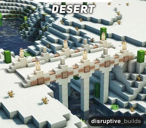 Desert Port Minecraft, Desert Portal Minecraft, Minecraft Mesa Build Ideas, Desert Oasis Minecraft, Desert Ideas Minecraft, Desert Town Minecraft, Minecraft Oasis Ideas, Dessert Minecraft House, Desert Farm Minecraft