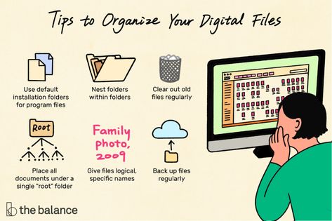 Learn how to organize computer files and keep the files on your computer and/or mobile devices or cloud storage up-to-date. Organize Computer Files, Digital File Organization, Picture Organization, Computer File, Folder Templates, Network Attached Storage, Folder Organization, Photo Folder, Digital Detox