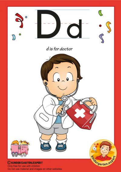 D is for doctor, kindergarten.expert, free printable Doctor Kindergarten, Alphabet Tracing Printables, Thema Letters, Alphabet Activities Kindergarten, Alphabet Letter Worksheets, Alphabet Kindergarten, Alfabet Letters, Alphabet Activities Preschool, Abc Letters