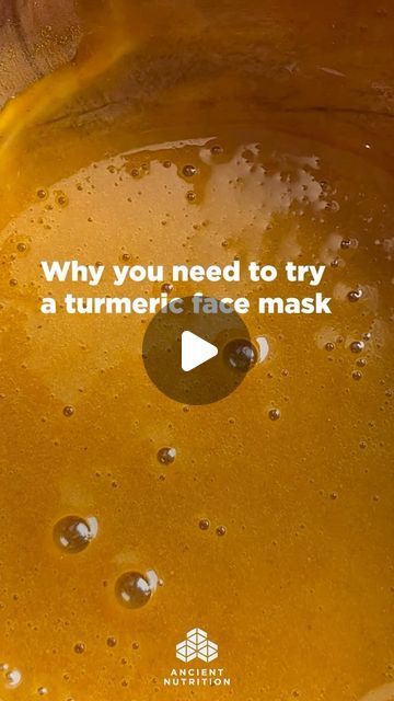 Ancient Nutrition on Instagram: "✨DIY TURMERIC FACE MASK RECIPE✨Give your skin a glow with 3 simple ingredients ⬇️  Ingredients 2 tablespoons honey 1 teaspoon turmeric powder 1 heaping teaspoon yogurt  Mix ingredients together until a paste forms. Apply to clean skin and let mask sit for 10-15 minutes before rinsing with warm water." Honey And Turmeric Face Mask, Face Mask With Honey, Turmeric For Face, Diy Turmeric Face Mask, Ancient Nutrition, Turmeric Mask, Brightening Face Mask, Turmeric Face, Turmeric Face Mask