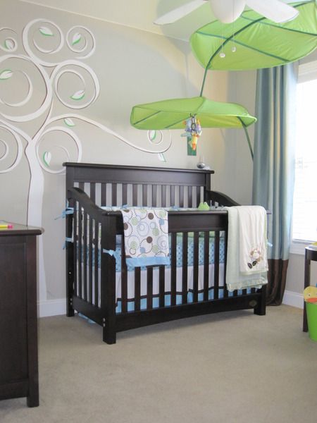 Really like the idea of hanging the Ikea leaf over the crib Ikea Leaf Canopy, Hanging Leaf Decor, Leaf Canopy, Hanging Leaf, Sons Room, Canopy Ideas, Whimsical Nursery, Baby Room Ideas, Baby Rooms