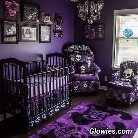 Gothic Baby Nursery, Gothic Nursery, Hall Window, Dark Nursery, Futuristic Bedroom, Monique Lula, Gothic Stuff, Gothic Decor Bedroom, Goth Things