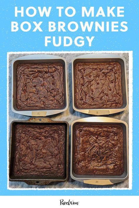 Brownie Hacks, Boxed Brownies, Brownies Fudgy, Baking Brownies, Gluten Free Brownies Recipe, Make Box, How To Make Brownies, Gooey Brownies, Yummy Sugar Cookies