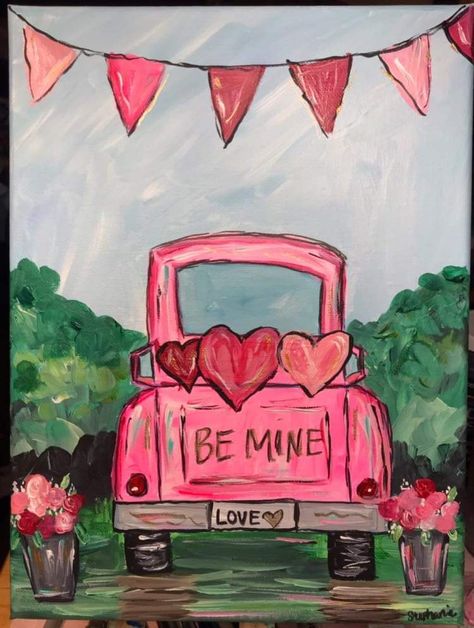 Love You Painting, Valentine Paint And Sip, Sip And Paint Ideas Valentines Day, Valentine Theme Canvas Painting, V Day Painting Ideas, Valentine’s Day Sip And Paint Ideas, Valentine’s Day Sip And Paint, Valentines Day Art Painting Canvases, Valentine Diy Painting Canvases